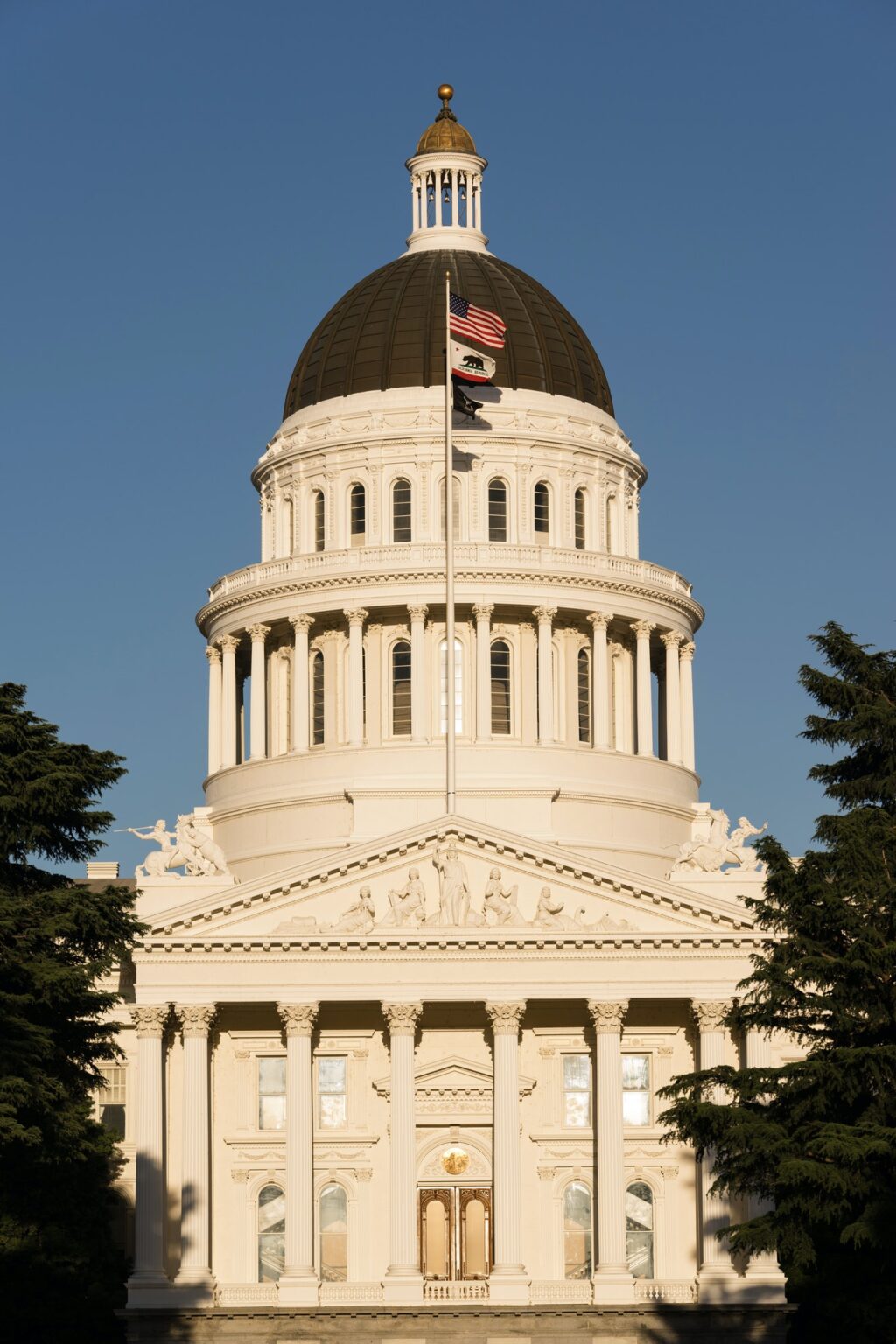Downtown Sacramento California Capital Dome Building City Skyline